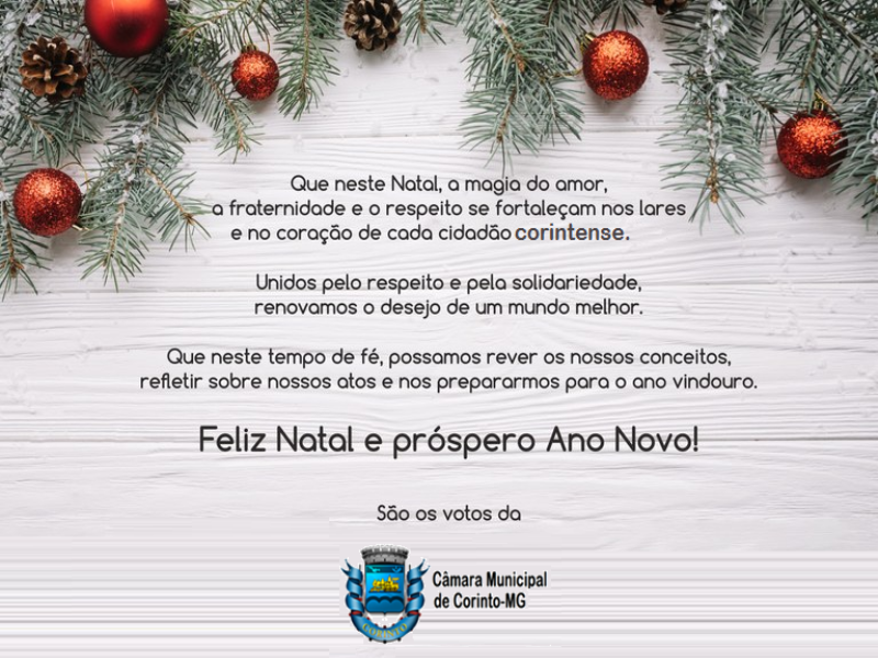 Feliz Natal e próspero Ano Novo! - Diretoria de Gestão de