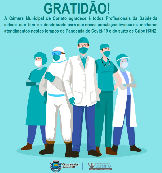 GRATIDÃO AOS NOSSOS PROFISSIONAIS DE SAÚDE. 