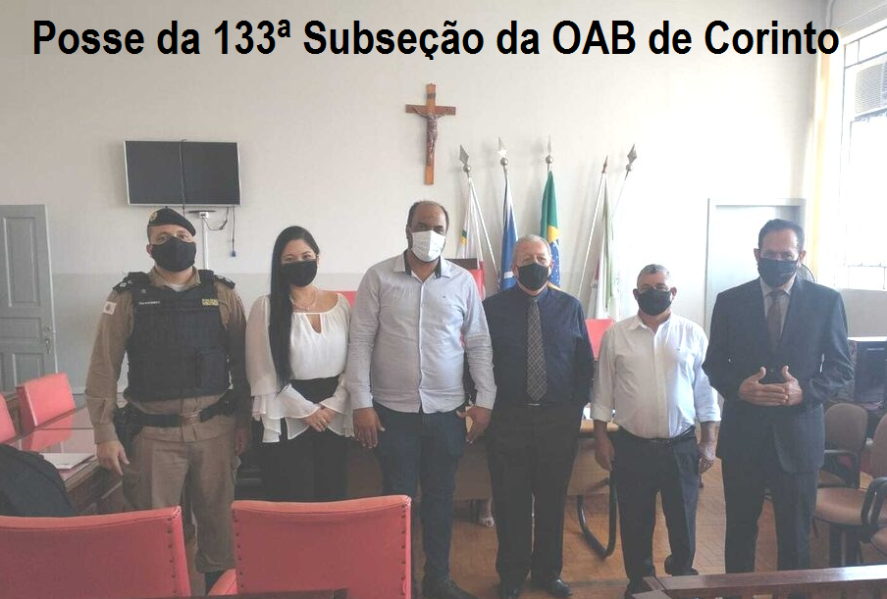 PRESIDENTE DA CÂMARA, BAIANINHO DO POSTO, PRESTIGIA POSSE DA DIRETORIA DA 133ª SUBSEÇÃO DA OAB DE CORINTO.