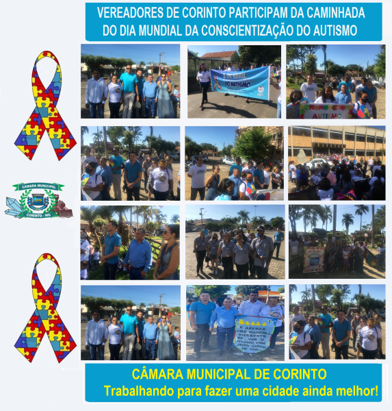 VEREADORES PARTICIPAM DE CAMINHADA PELA CONSCIENTIZAÇÃO DO AUTISMO
