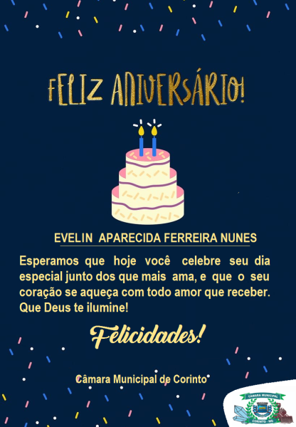 ANIVERSÁRIO DA FUNCIONÁRIA EVELIN APARECIDA FERREIRA NUNES