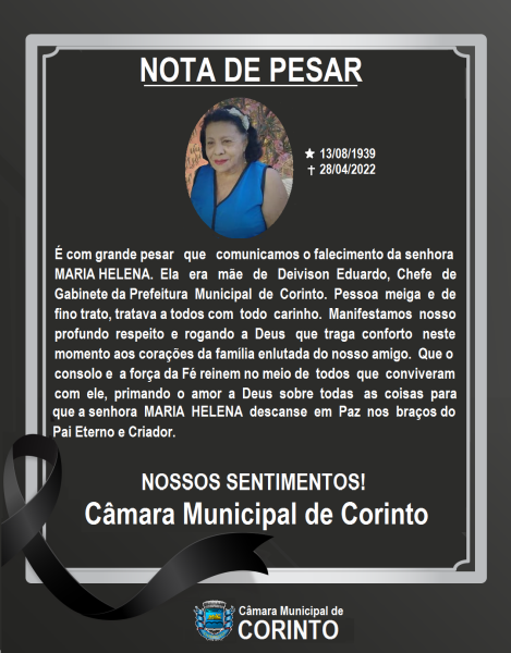 NOTA DE FALECIMENTO