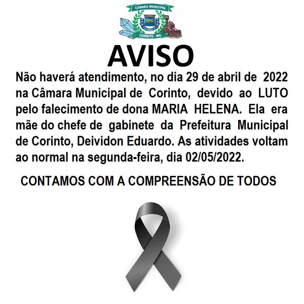 OMUNICADO OFICIAL DE LUTO