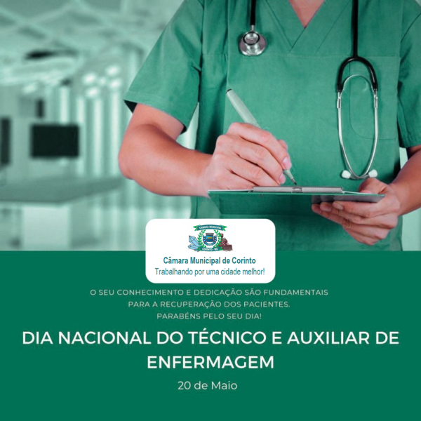 20 DE MAIO - DIA NACIONAL DO TÉCNICO E AUXILIAR DE ENFERMAGEM