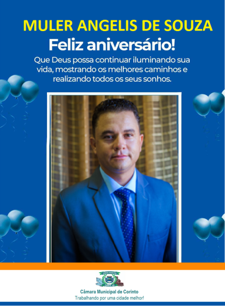 HOJE É O ANIVERSÁRIO DO VEREADOR MILER ANGELIS DE SOUSA