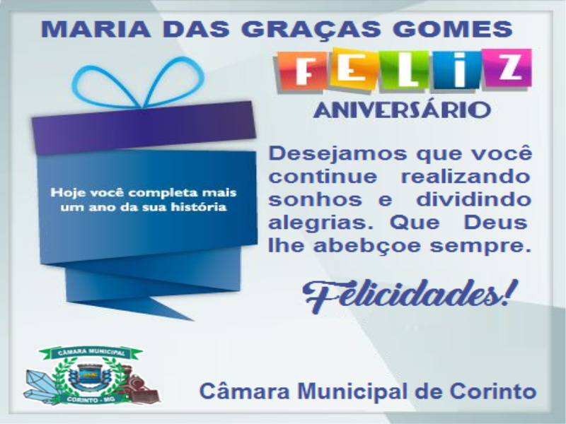 PARABÉNS PARA A FUNCIONÁRIA PARA MARIA DAS GRAÇAS GOMES