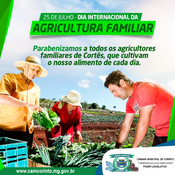 25 DE JULHO - DIA DA AGRICULTURA FAMILIAR