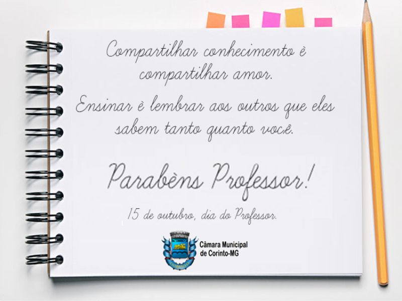 15 DE OUTUBRO — DIA DO PROFESSOR
