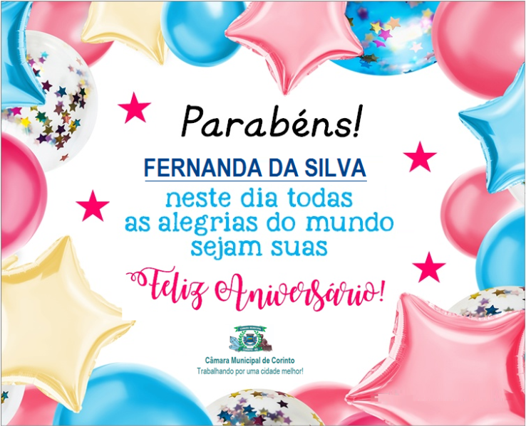 HOJE É O ANIVERSÁRIO DA SERVIDORA FERNANDA DA SILVA