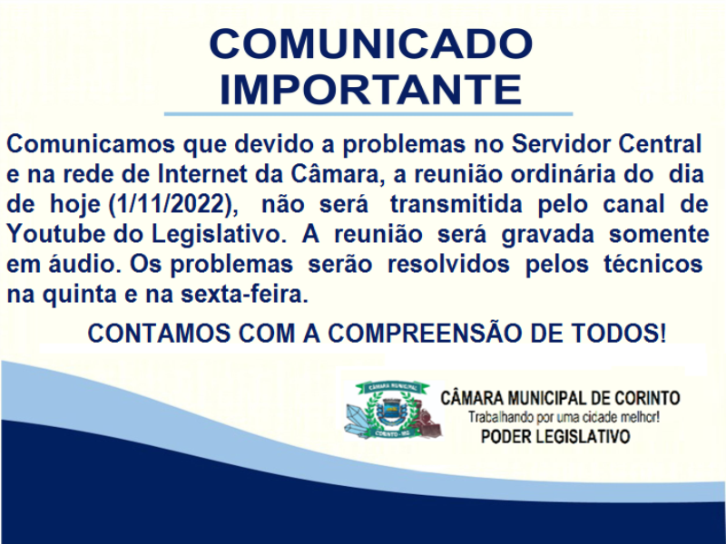 COMUNICADO IMPORTANTE!