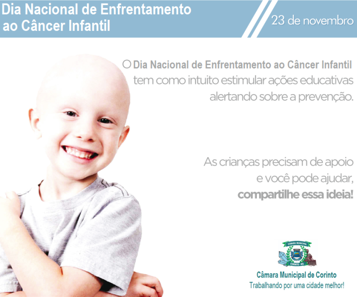 23 DE NOVEMBRO – DIA NACIONAL DE ENFRENTAMENTO AO CÂNCER INFANTIL