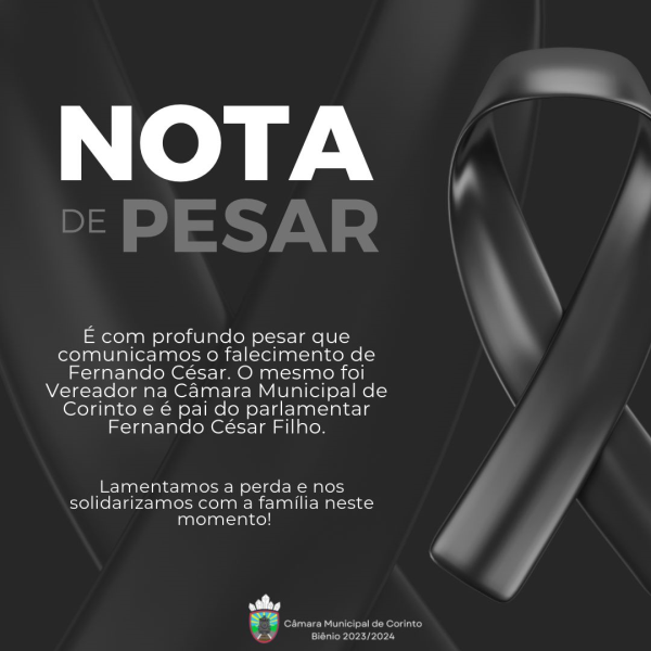 Nota de Pesar pelo falecimento de Fernando César.