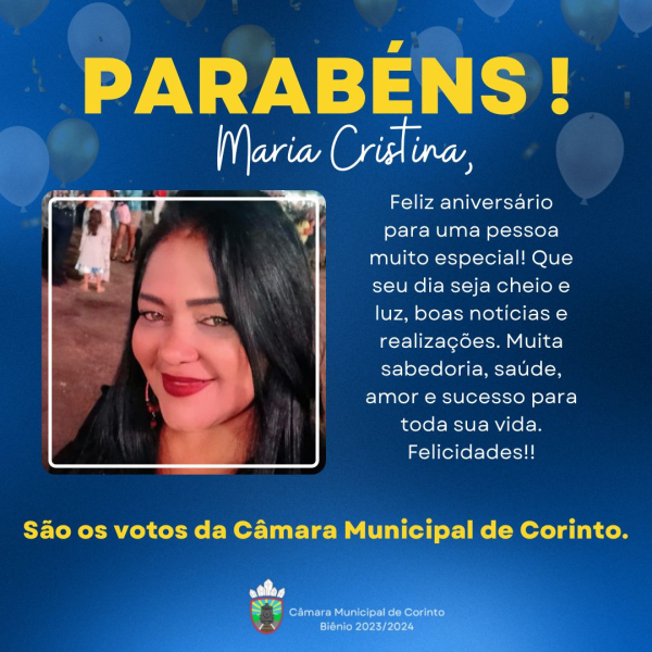 Aniversário de Maria Cristina.