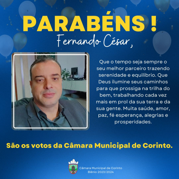 Aniversário do Vereador Fernando César.