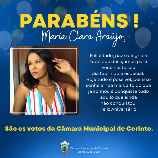Aniversário de Maria Clara Araújo.