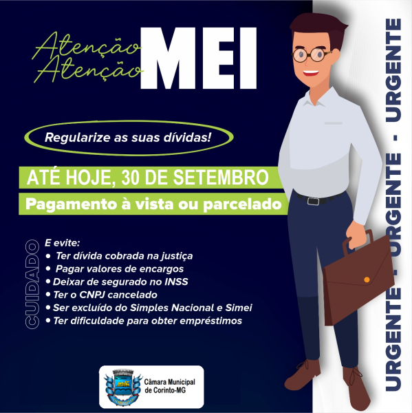 HOJE É O ÚLTIMO DIA PARA REGULARIZAR SUAS DÍVIDAS.  