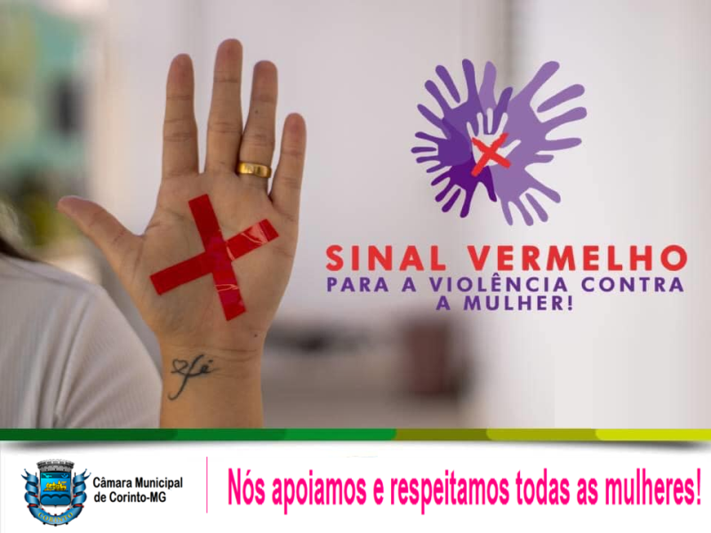 CÂMARA DE CORINTO ADERE À CAMPANHA CONTRA A VIOLÊNCIA DOMÉSTICA