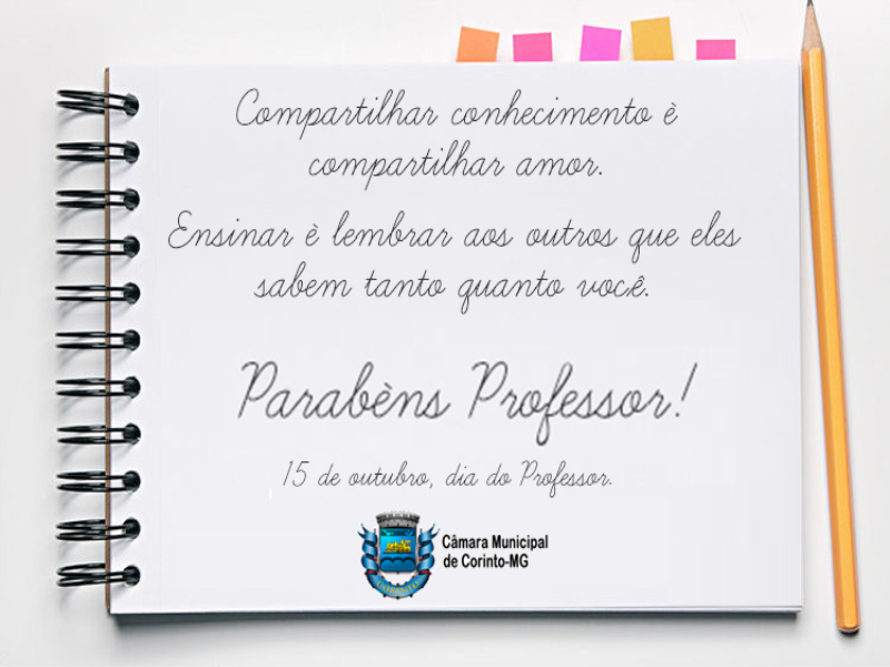 15 DE OUTUBRO — DIA DO PROFESSOR